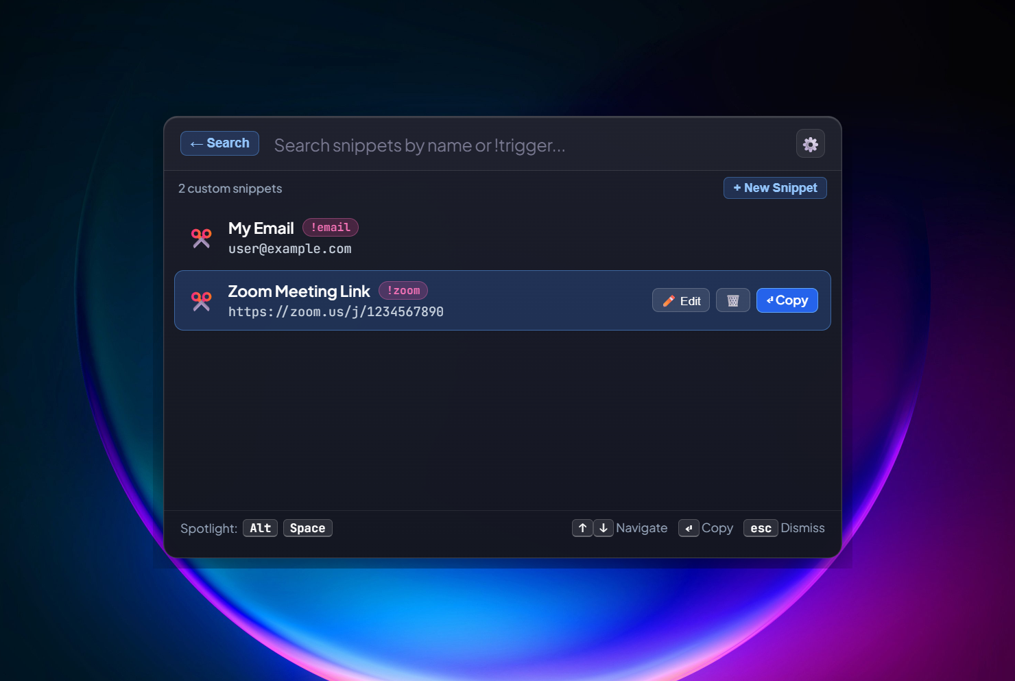 Smart Clipboard Ring Buffer & Snippets